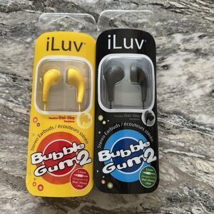 iLuv Bubble Gum 2 Stereo Earbuds Lot Of 2 New Sealed